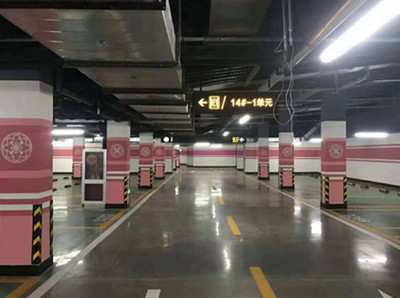 如皋小区停车场地面划线